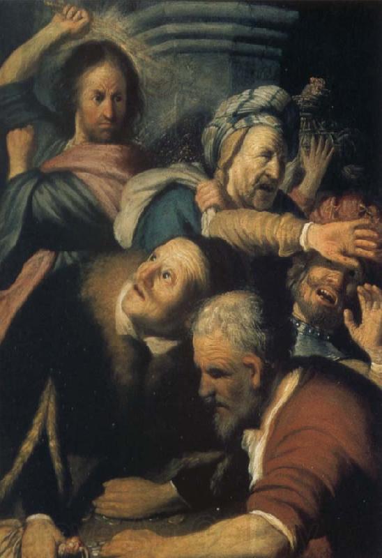 REMBRANDT Harmenszoon van Rijn Christ Driving the Money Changers from the Temple France oil painting art